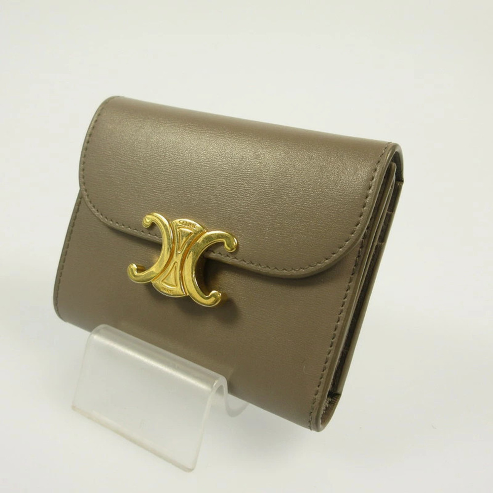 Celine Calfskin Flap Wallet Tri fold